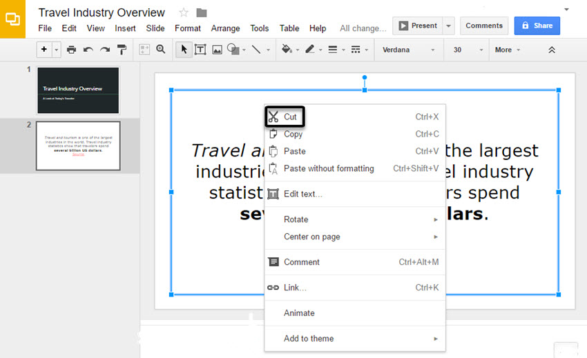 How to Add Text & Bullet Points in Google Slides Presentations